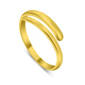 Vergoldet Sterlingsilber Einfach Verstellbar 2 mm Band Midi Zehenring