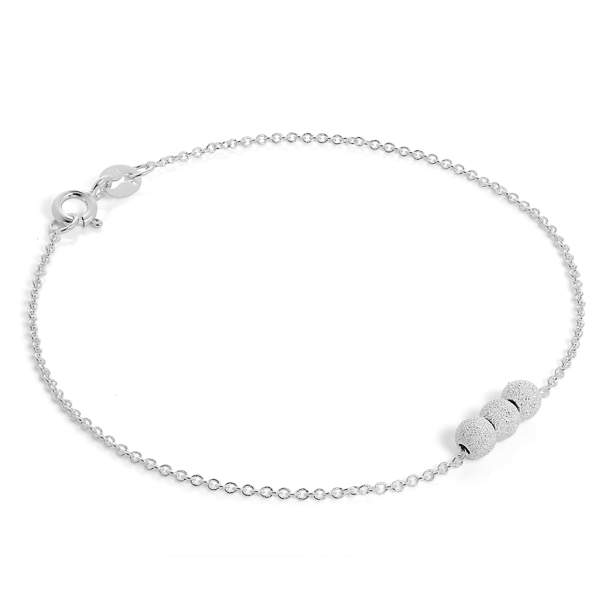 Sterlingsilber Dreifach Schneeball 18 cm Armband