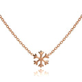 Rosévergoldet Sterlingsilber 45,5 cm Schneeflocke Halskette