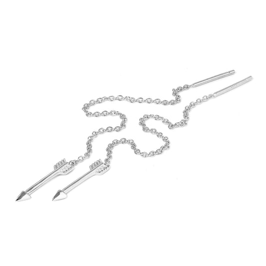 Sterlingsilber Pfeil Durchzieher Ohrringe