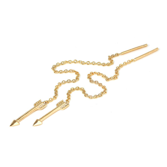 Vergoldet Sterlingsilber Pfeil Durchzieher Ohrringe