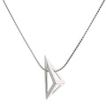 Sterlingsilber-Halskette mit offenem Dreieck an Fuchsschwanzkette
