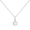 Sterlingsilber-Halskette mit Alice im Wunderland-Uhr an Kette 40–55 cm