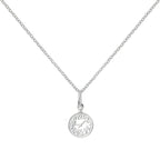 Sterlingsilber-Halskette mit Alice im Wunderland-Uhr an Kette 40–55 cm