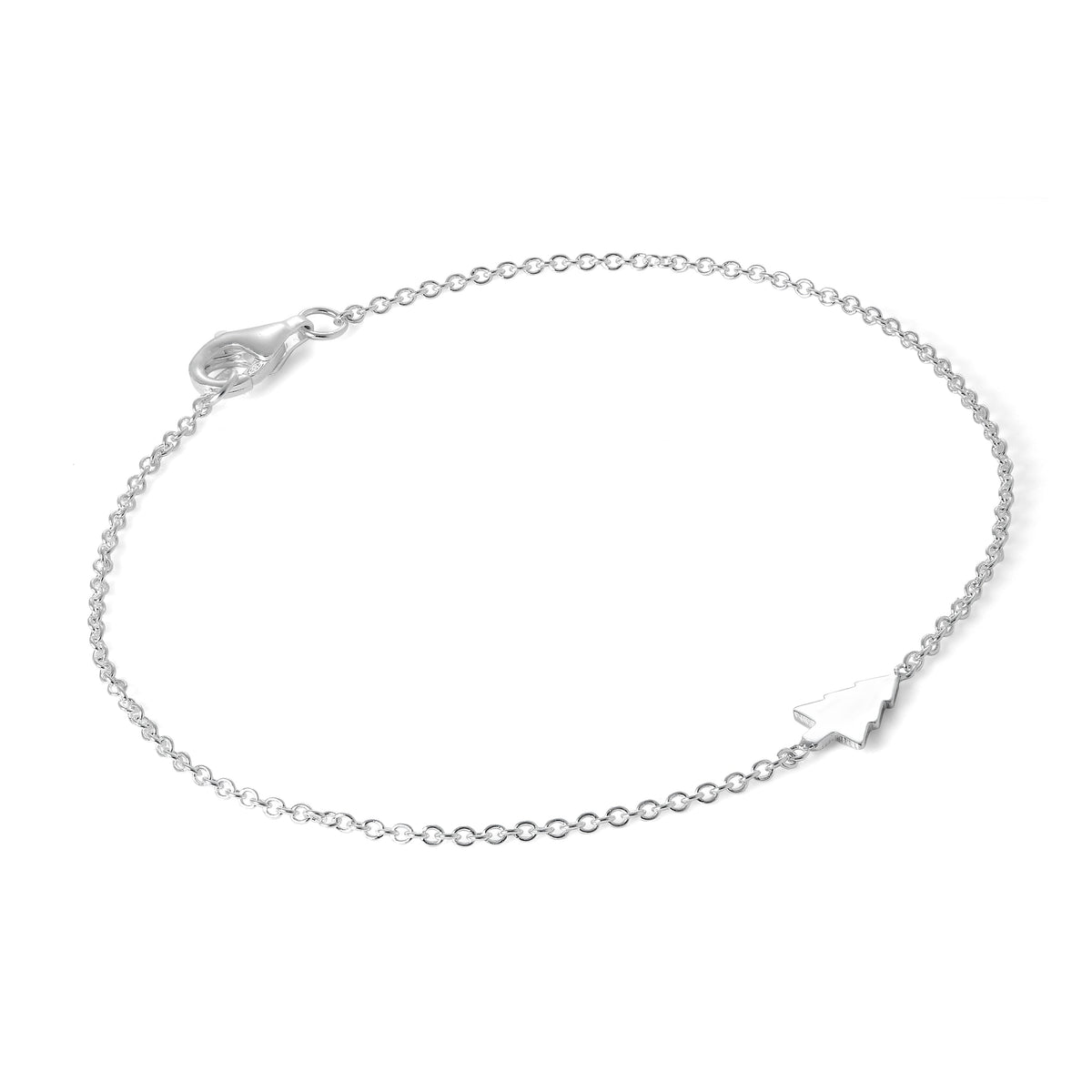 Feines Armband aus Sterlingsilber mit Weihnachtsbaum