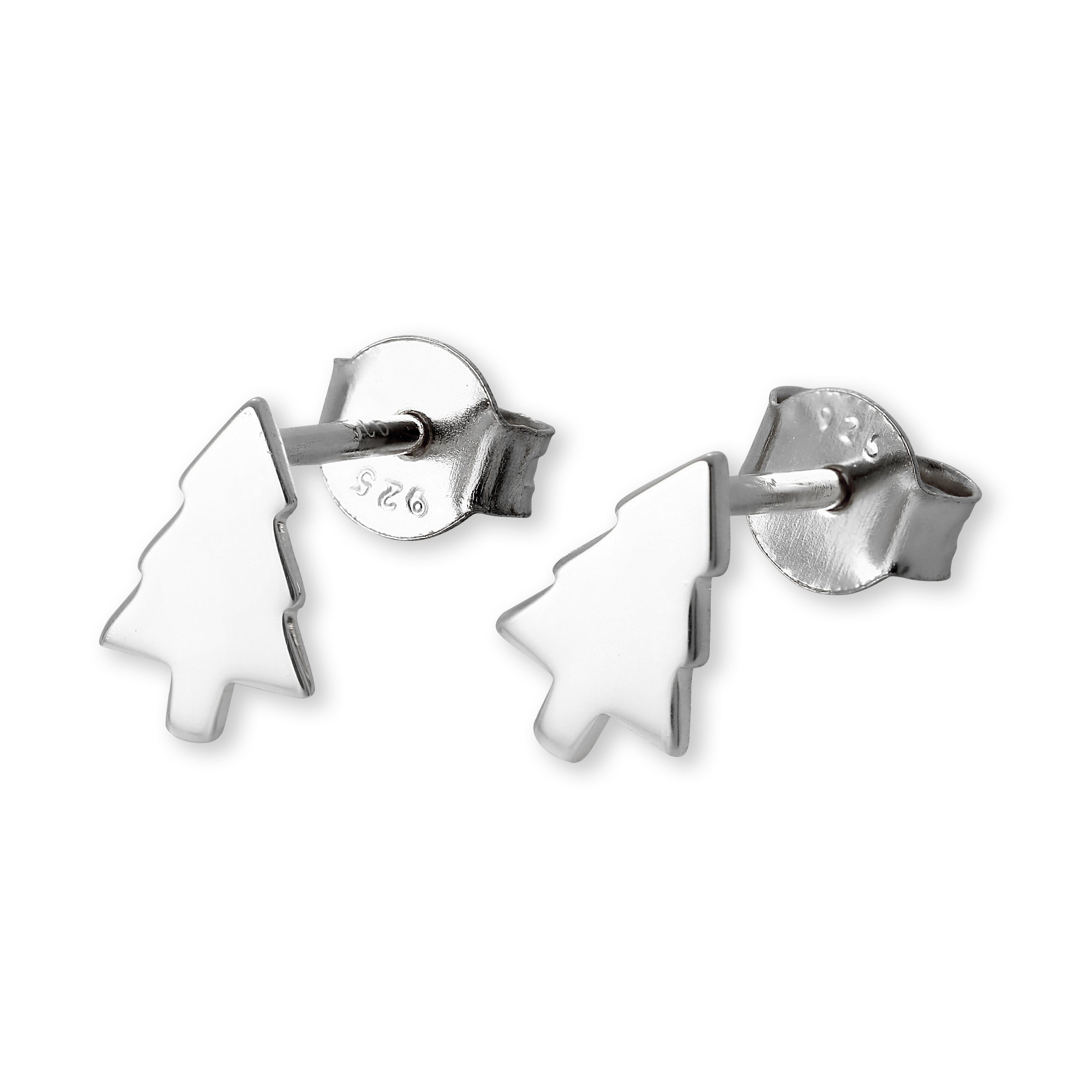 Sterlingsilber Weihnachtsbaum Motiv Ohrstecker