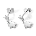 Sterlingsilber Weihnachtsbaum & Stern Baumel Ohrstecker