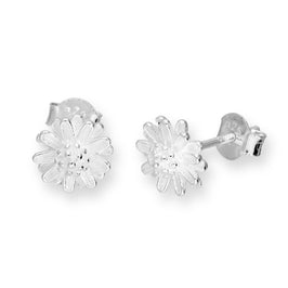 Sterlingsilber Blütenkopf Ohrstecker