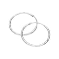 Sterlingsilber 20 mm Diamantschliff Facettiert Schläfer Creolen Ohrringe