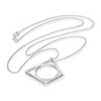 Sterlingsilber Trapez Stapelring an Kette 40,5 - 51 cm