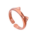 Rosévergoldet Sterlingsilber Katzenohren Midi Zehenring