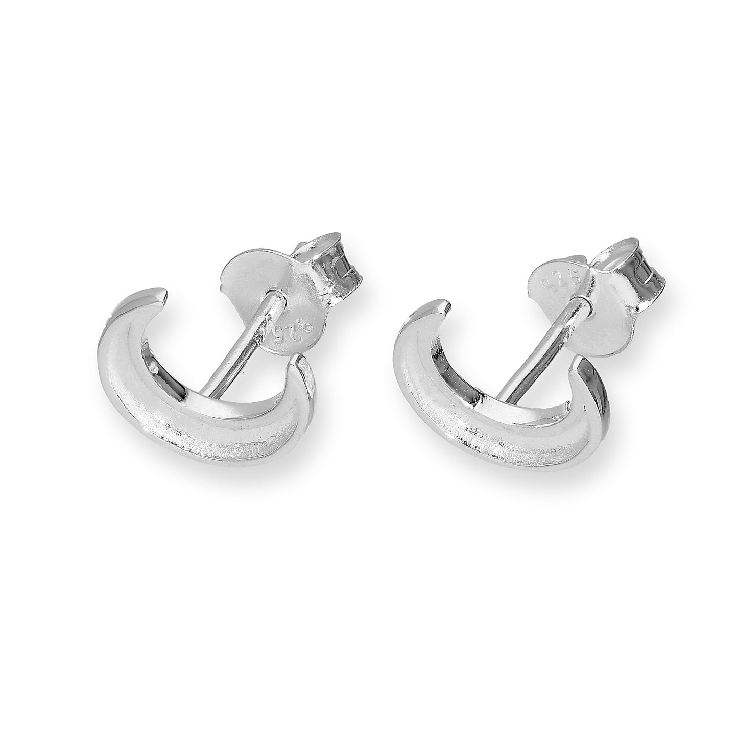 Sterlingsilber Halbmond Ohrstecker