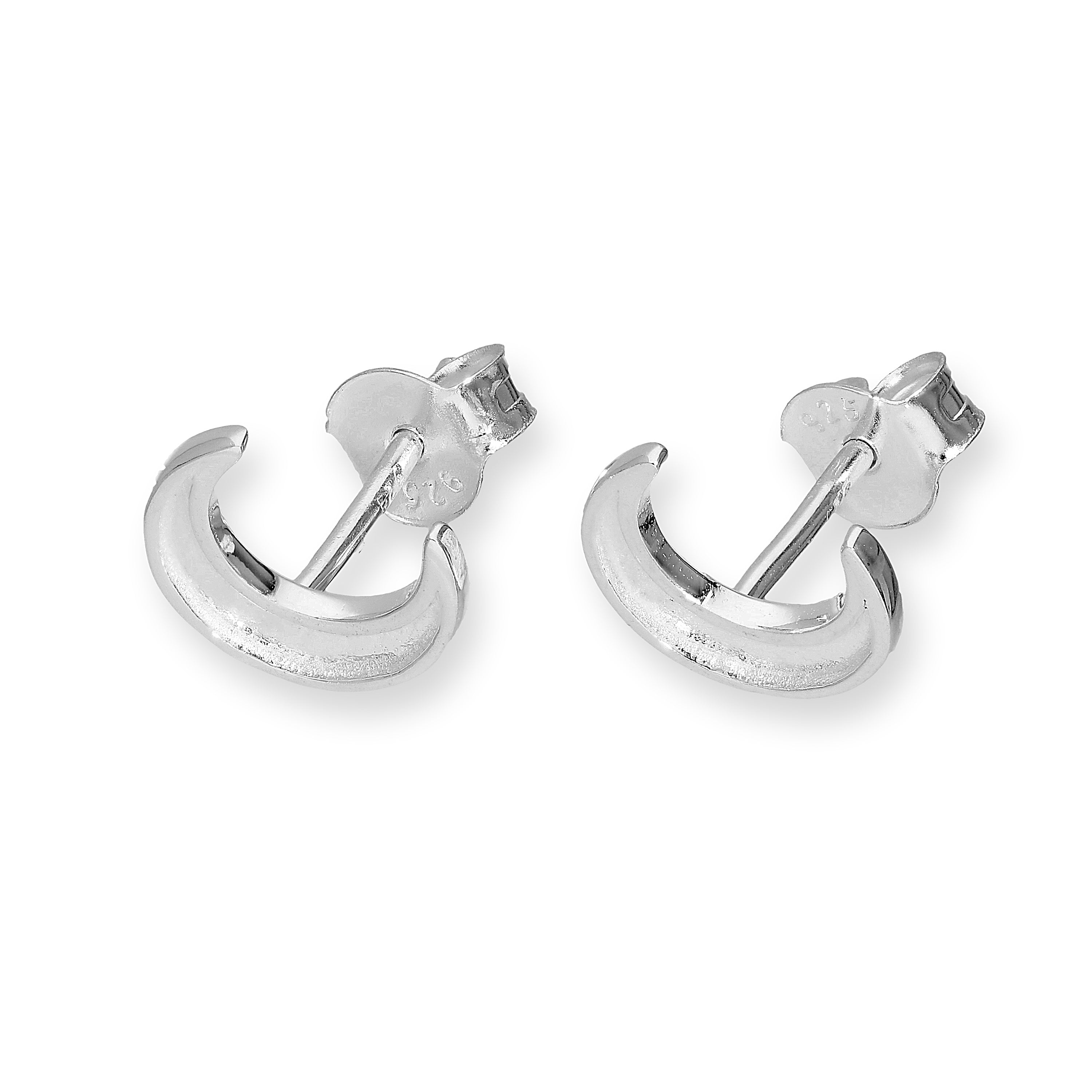 Sterlingsilber Halbmond Ohrstecker