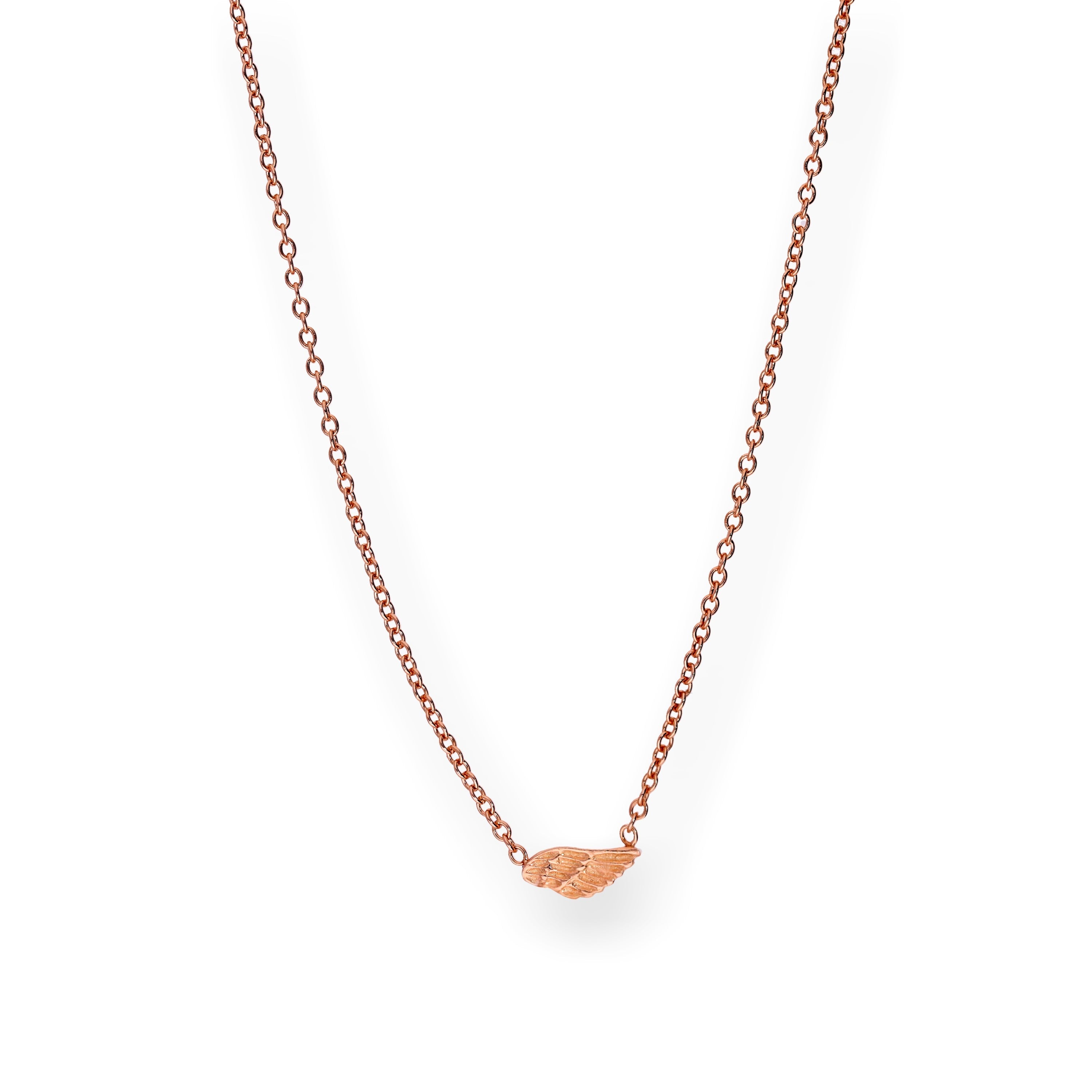 Roségold Plated Sterlingsilber Flügel Halskette
