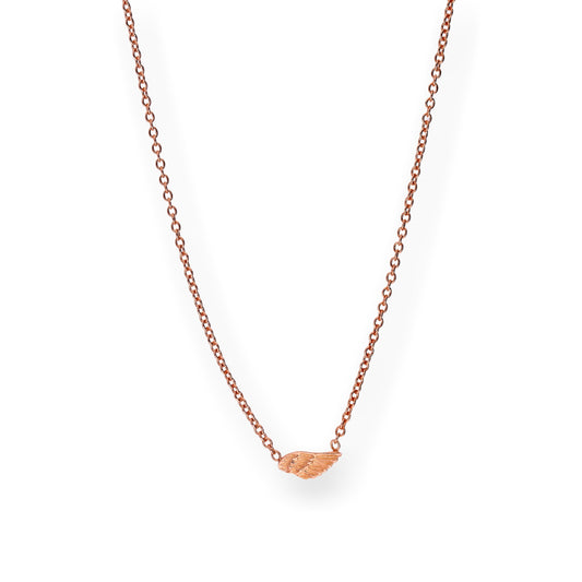 Rose Gold Plated Sterling Silber Flügel Halskette