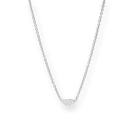 Sterlingsilber Flügel Halskette mit 45,5 cm Kette