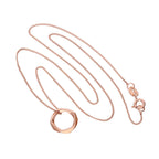 Halskette mit pentagonförmigem Anhänger aus roségoldbeschichtetem Sterlingsilber, 16–22 Zoll