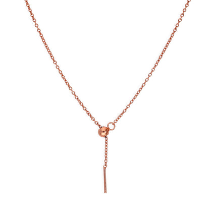 Rosévergoldet Sterlingsilber Verstellbar Halsband bis 51cm Belcher Kette mit Schiebekugelverschluss