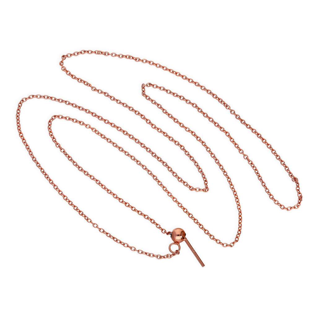 Rosévergoldet Sterlingsilber Verstellbar Halsband bis 51 cm Belcher Kette mit Schiebekugelverschluss