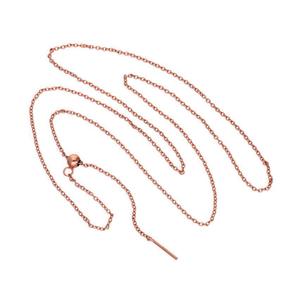 Rosévergoldet Sterlingsilber Verstellbar Halsband bis 51cm Belcher Kette mit Schiebekugelverschluss