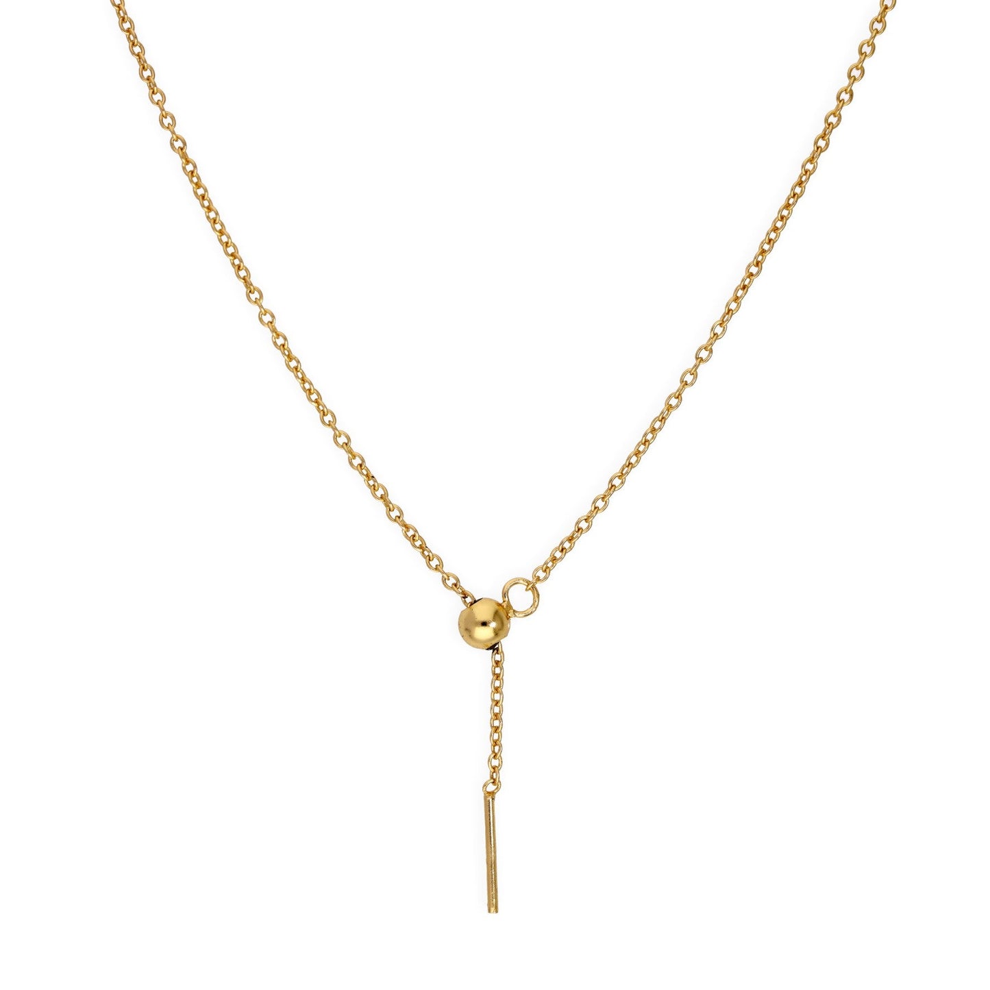 Vergoldet Sterlingsilber Verstellbar Halsband bis 51cm Belcher Kette mit Schiebekugelverschluss