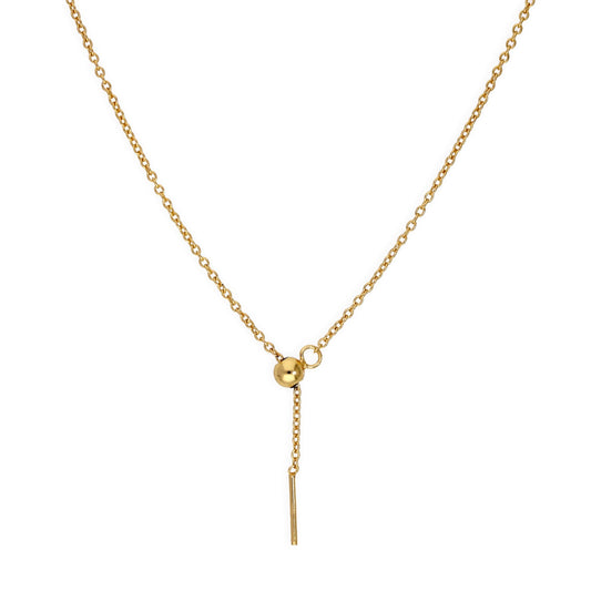 Vergoldet Sterlingsilber Verstellbar Halsband bis 51cm Belcher Kette mit Schiebekugelverschluss