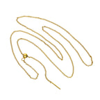Vergoldet Sterlingsilber Verstellbar Halsband bis 51 cm Belcher Kette mit Schiebekugelverschluss