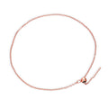 Rosévergoldet Sterlingsilber 18 cm Belcher Kettte Armband mit Schiebekugelverschluss