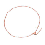Rosévergoldet Sterlingsilber 18 cm Belcher Kettte Armband mit Schiebekugelverschluss