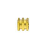 Vergoldetes Sterlingsilber 4 mm 3 gezackte quadratische Ringperle