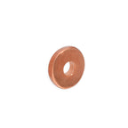 Rosévergoldeter Ring-Bead aus Sterlingsilber, flache runde Scheibe, poliert, 1 mm