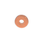 Rosévergoldeter Ring-Bead aus Sterlingsilber, flache runde Scheibe, poliert, 1 mm