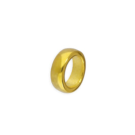 Vergoldetes Sterlingsilber 2 mm einfacher polierter runder Ring Perle