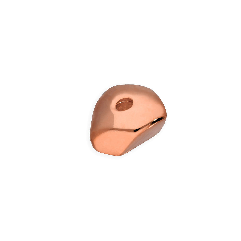 Rosévergoldetes Sterlingsilber 3 mm polierte Nugget Perle