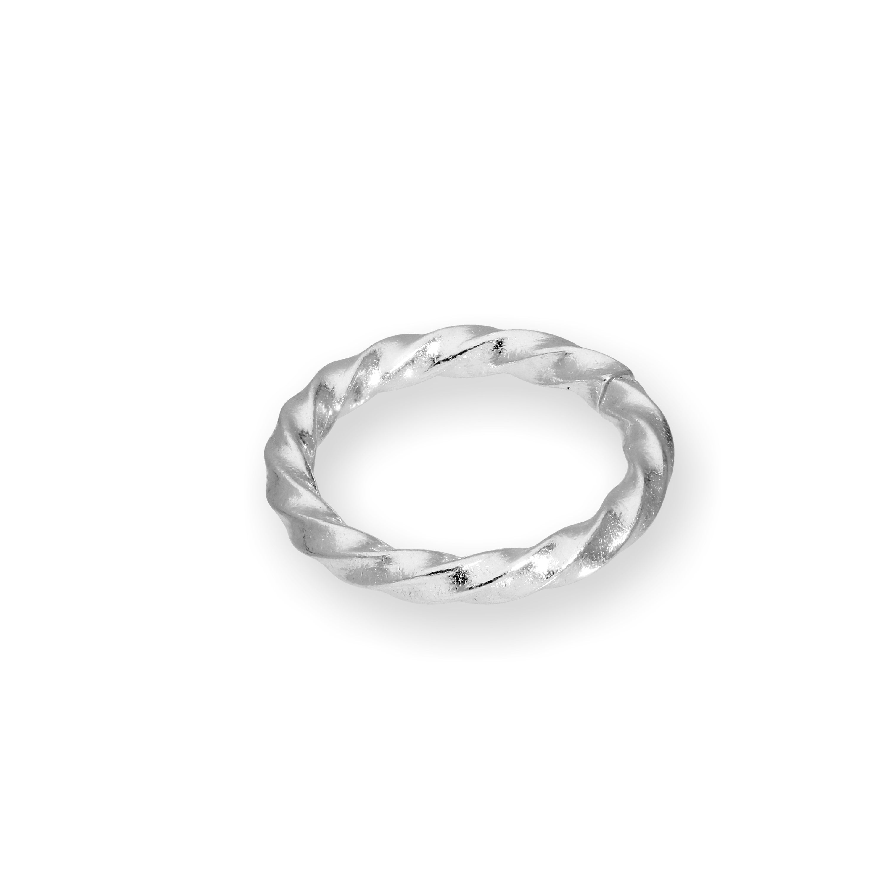 Sterlingsilber 1 mm x 8 mm Rund Gedreht Ungelötet Biegering