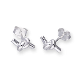 Ohrstecker aus Sterlingsilber mit geknoteter Kordel