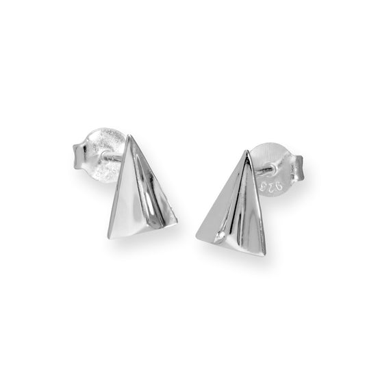 Sterlingsilber Papier Flugzeug Ohrstecker