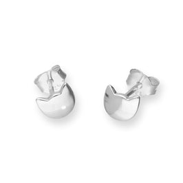 Sterlingsilber Katzenkopf Ohrstecker