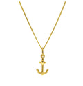 9 Karat Gold Schiffsanker Anhänger Halskette 40,5 - 51 cm