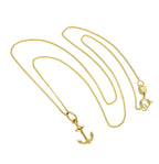9 Karat Gold Schiffsanker Anhänger Halskette 40,5 - 51 cm