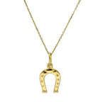 9 Karat Gold Glücks - Hufeisen Anhänger Halskette 40,5 - 51 cm
