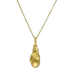 9 Karat Gold Boxhandschuh-Anhänger Halskette 40–50 cm