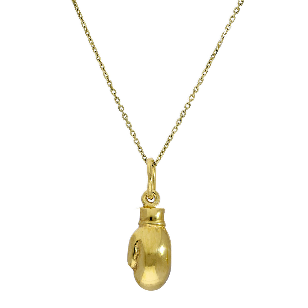 9 Karat Gold Boxhandschuh-Anhänger Halskette 40–50 cm