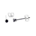 Sterlingsilber Runde CZ Ohrstecker