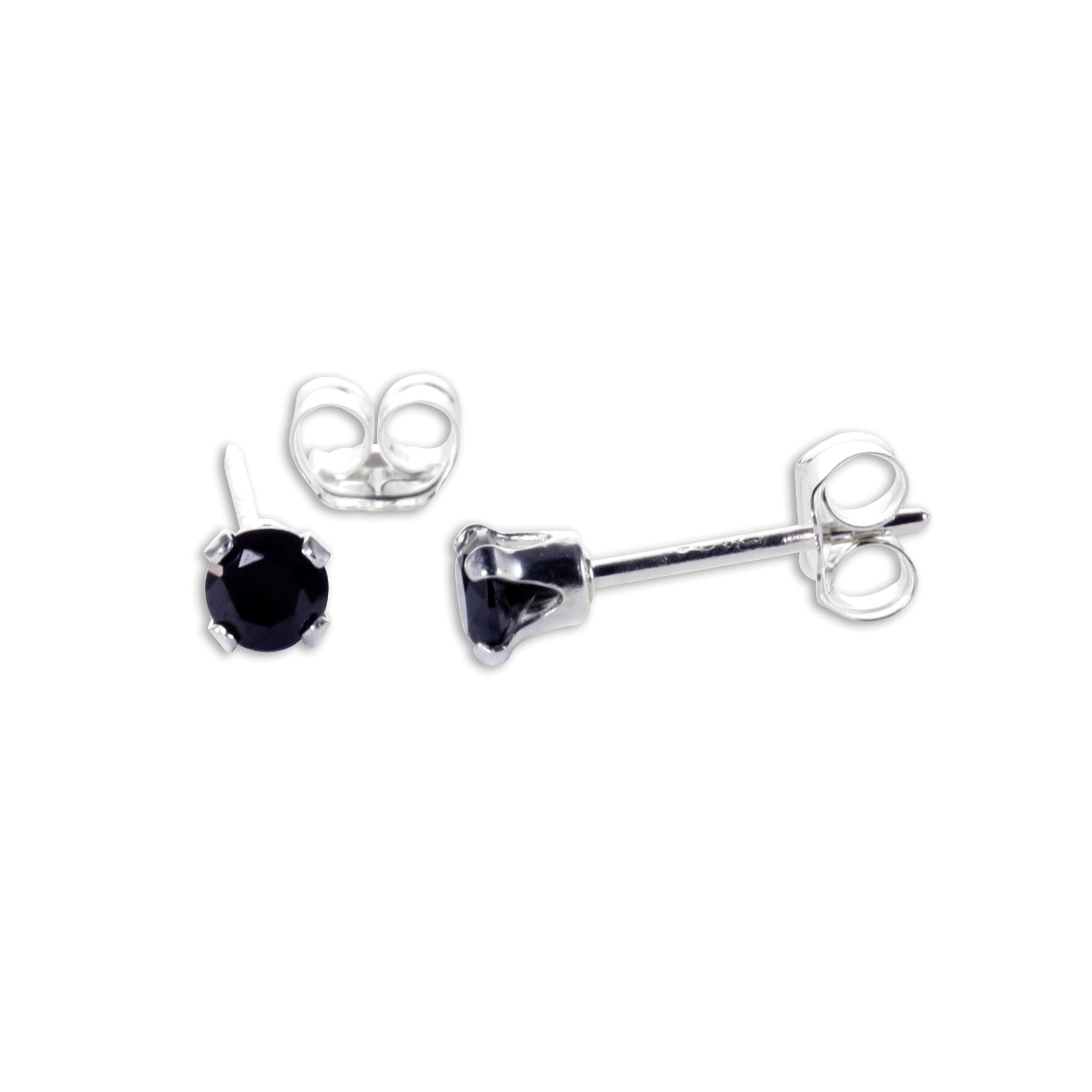 Sterlingsilber Runde CZ Ohrstecker