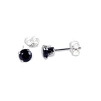 Sterlingsilber Runde CZ Ohrstecker