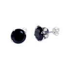 Sterlingsilber Runde CZ Ohrstecker