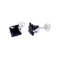 Quadratische CZ-Ohrstecker aus Sterlingsilber