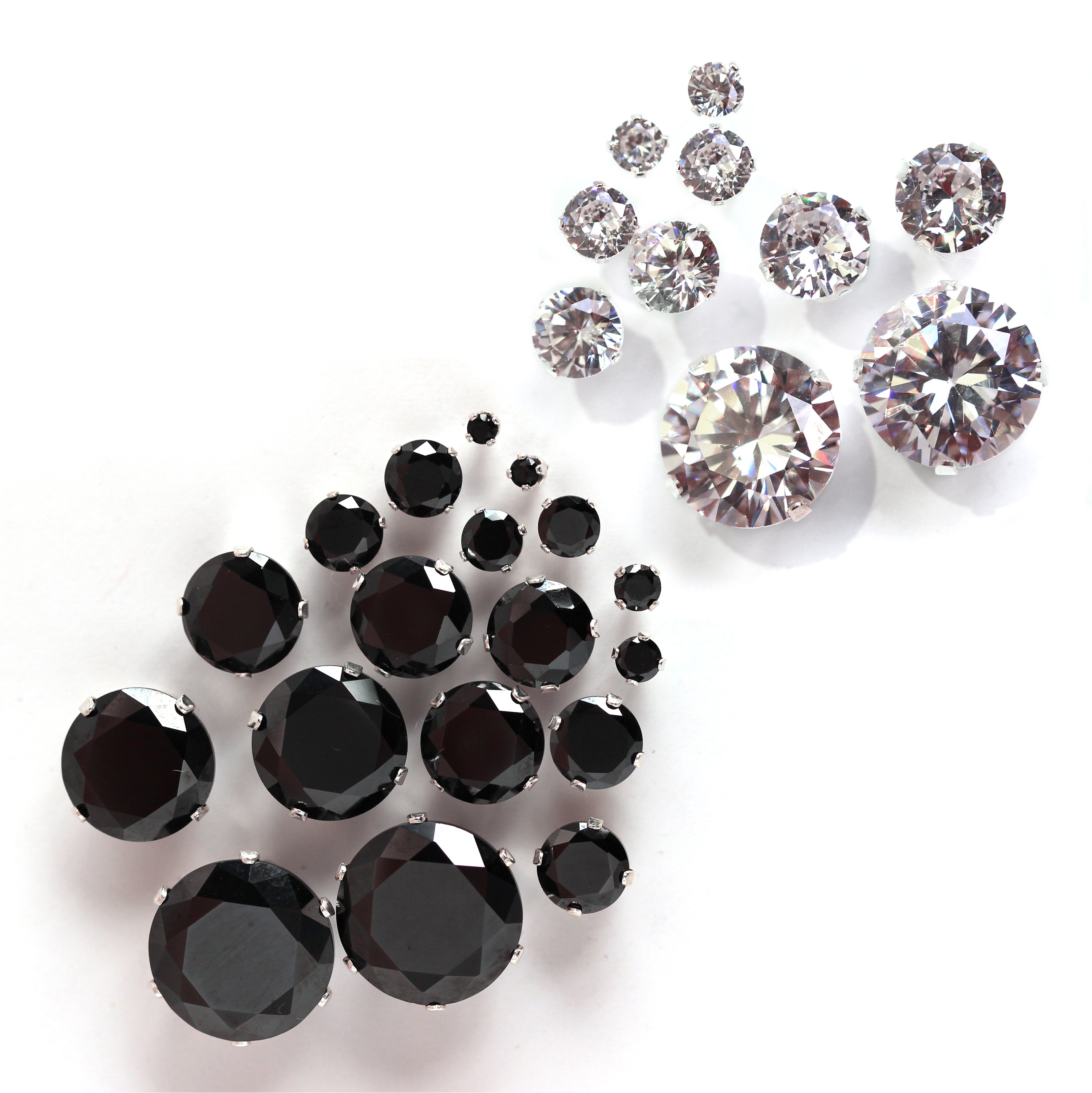 Sterlingsilber Runde CZ Ohrstecker