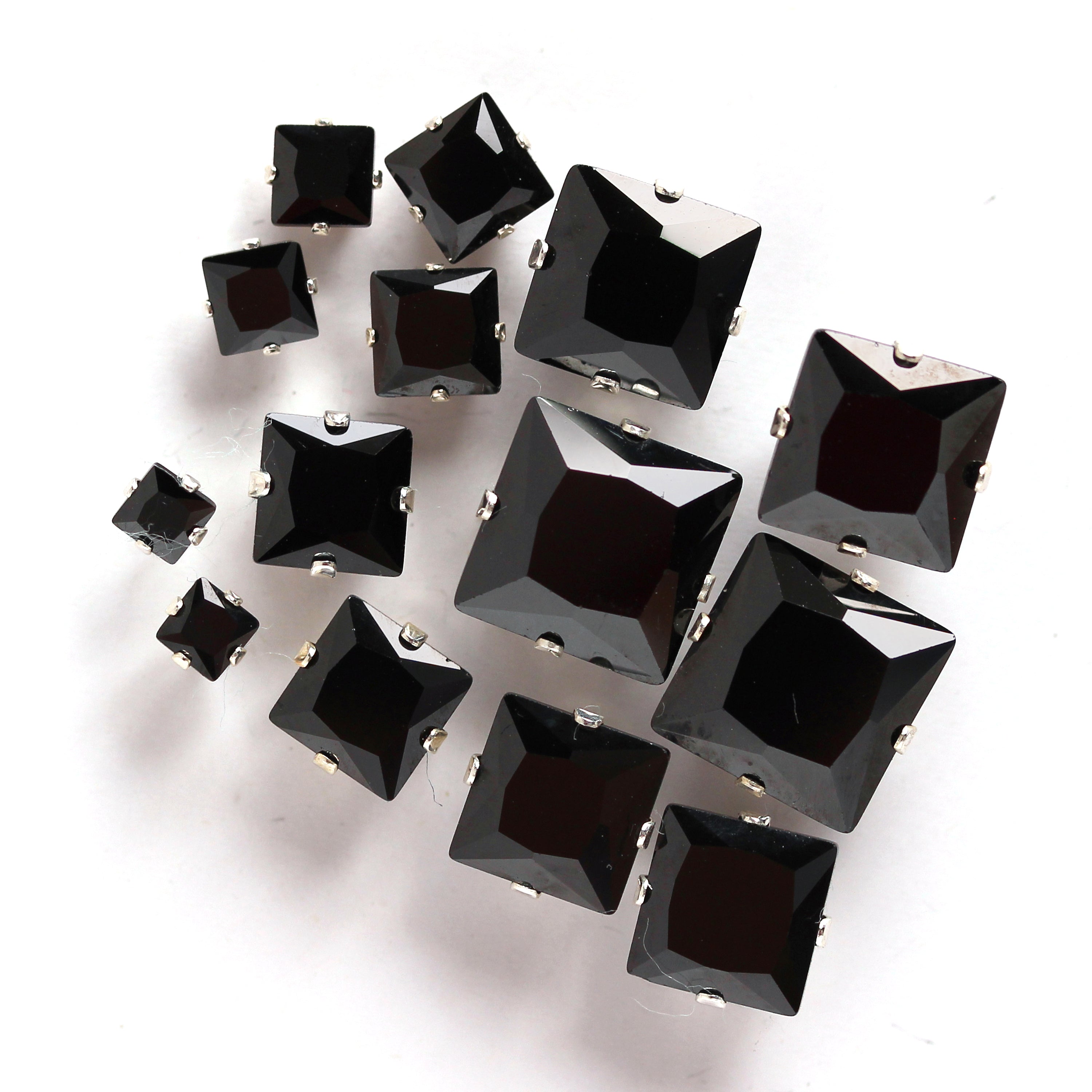 Quadratische CZ-Ohrstecker aus Sterlingsilber